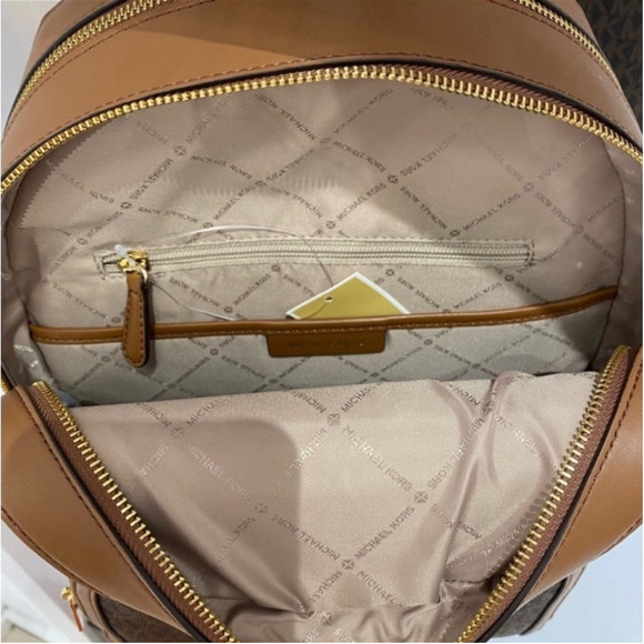 Michael Kors Large Jaycee Backpack Brown - Picture 3 of 11